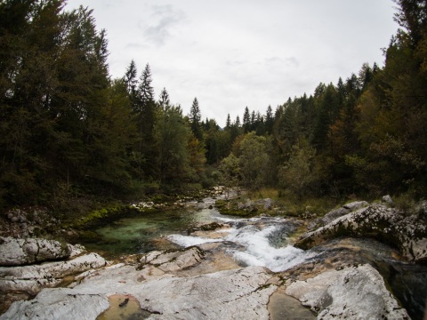 Wasserfall im Triglav Nationalpark, Slowenien