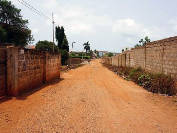 Blick auf eine Straße in Ghana